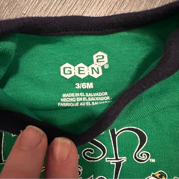 Two Notre Dame Fighting Irish Onesies (Size 3-6M) - Picture 4 of 5